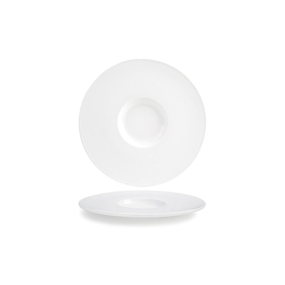 Front of the House Monaco Porcelain Deep Plate, 1 1/4" High, 6/Case - 12 1/2"