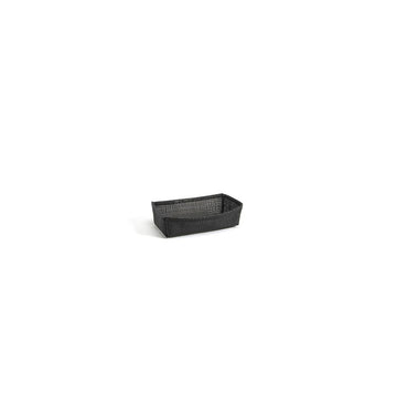 Front of the House Metroweave Vinyl Basket, 4" x 7 1/2", 6/Pack - Black