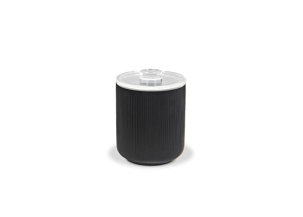 room360 Casablanca Resin Ice Bucket, 2 qt., Black, 4/Case - Clear Acrylic