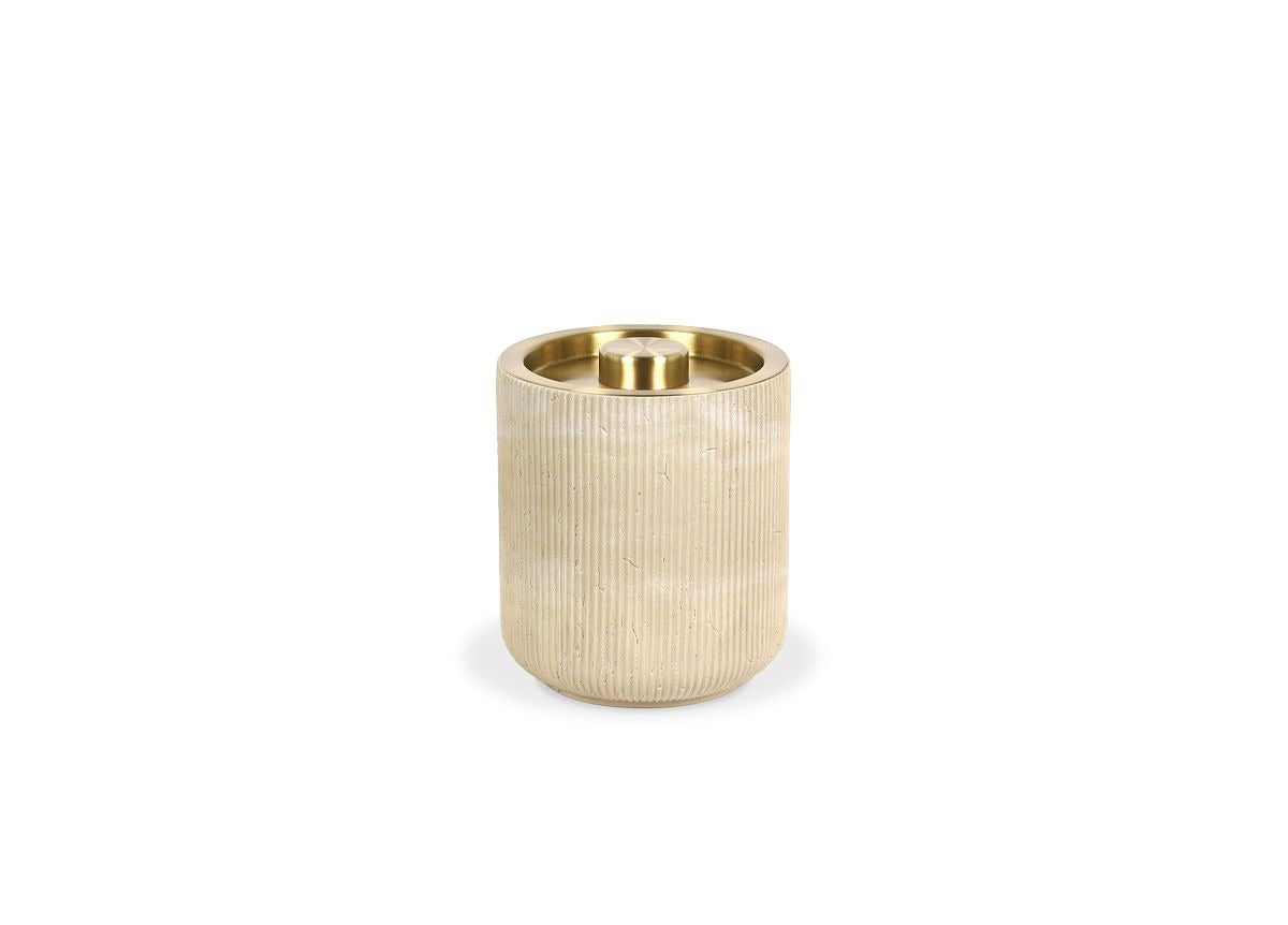 room360 Casablanca Resin Ice Bucket, 2 qt., Beige, 4/Case - Matte Brass Stainless Steel