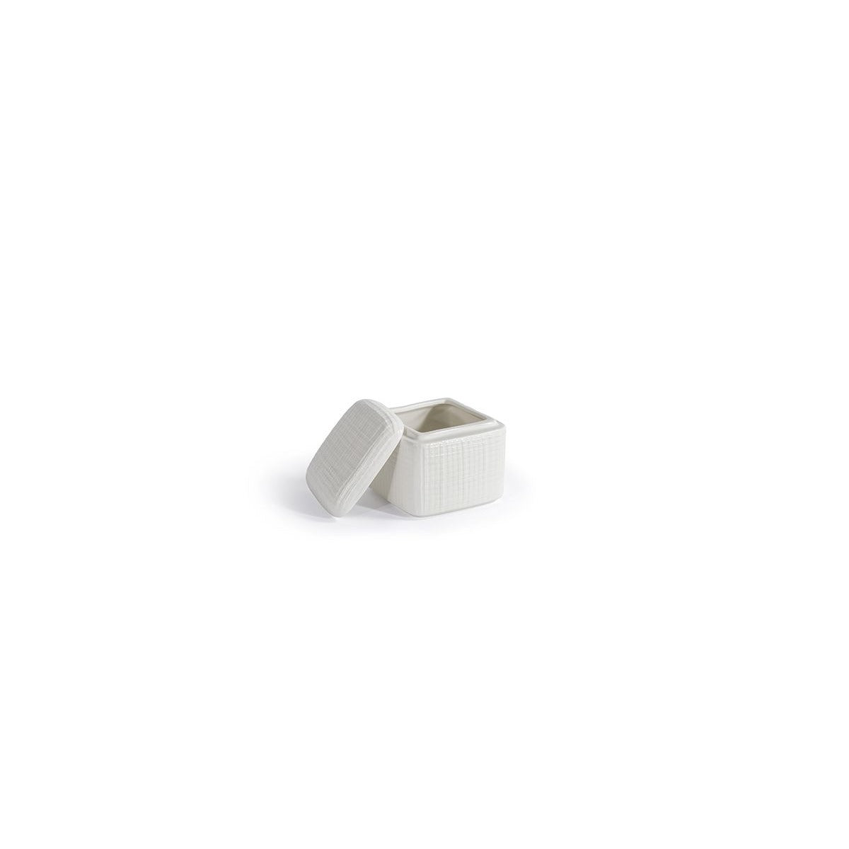 room360 RJR026WHP22 Toronto Porcelain Storage Jar, 3 3/4" x 3 3/4", White, 6/Pack - photo 2