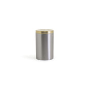 Front of the House room360 Tokyo Stainless Steel Storage Jar, 2 1/2" Diameter, 12/Pack - Gold Silver