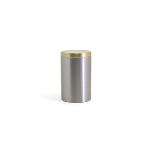 Front of the House room360 Tokyo Stainless Steel Storage Jar, 2 1/2" Diameter, 12/Pack - Gold Silver