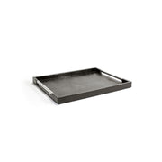 room360 Sumatra Faux Leather Tray, 12 3/4" x 16", 2/Case - Black Gray