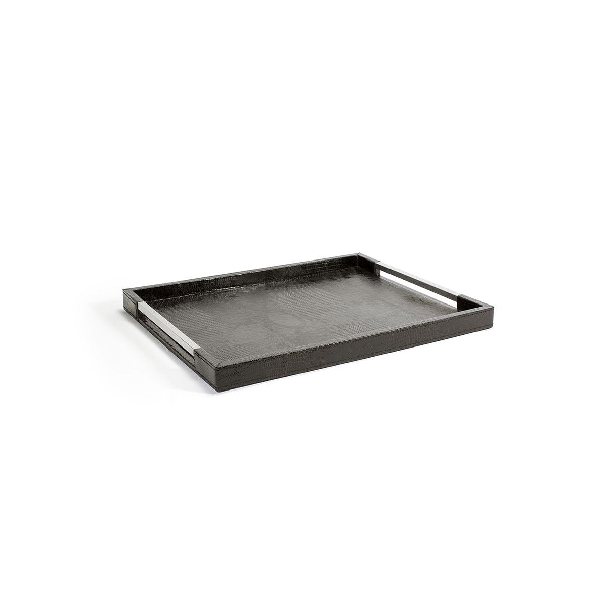 room360 Sumatra Faux Leather Tray, 12 3/4" x 16", 2/Case - Black Gray