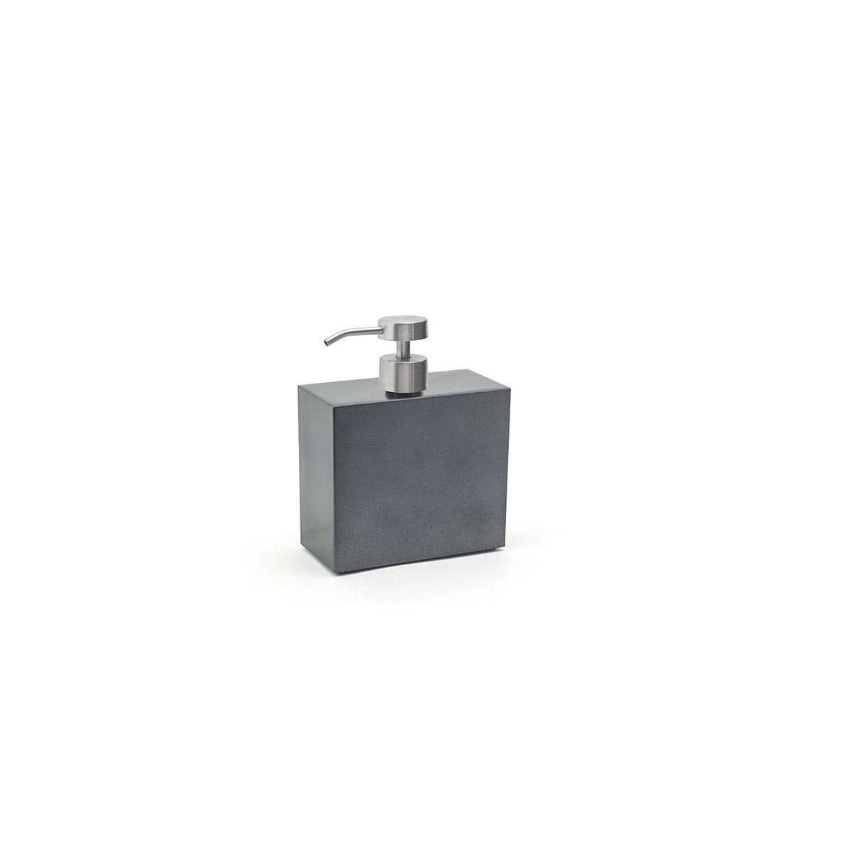 room360 New York Resin Soap Dispenser, 28 fl. oz., Gray, 6/Case - Low-Profile Brushed Stainless