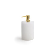 room360 Nassau Soap Dispenser, 28 fl. oz., White, 6/Case - Matte Brass