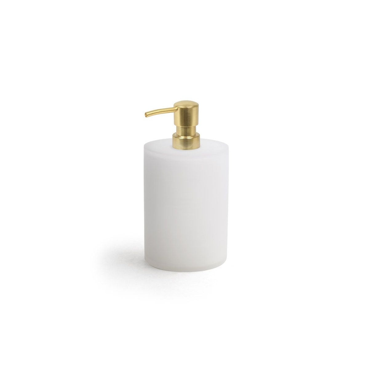 room360 Nassau Soap Dispenser, 28 fl. oz., White, 6/Case - Matte Brass