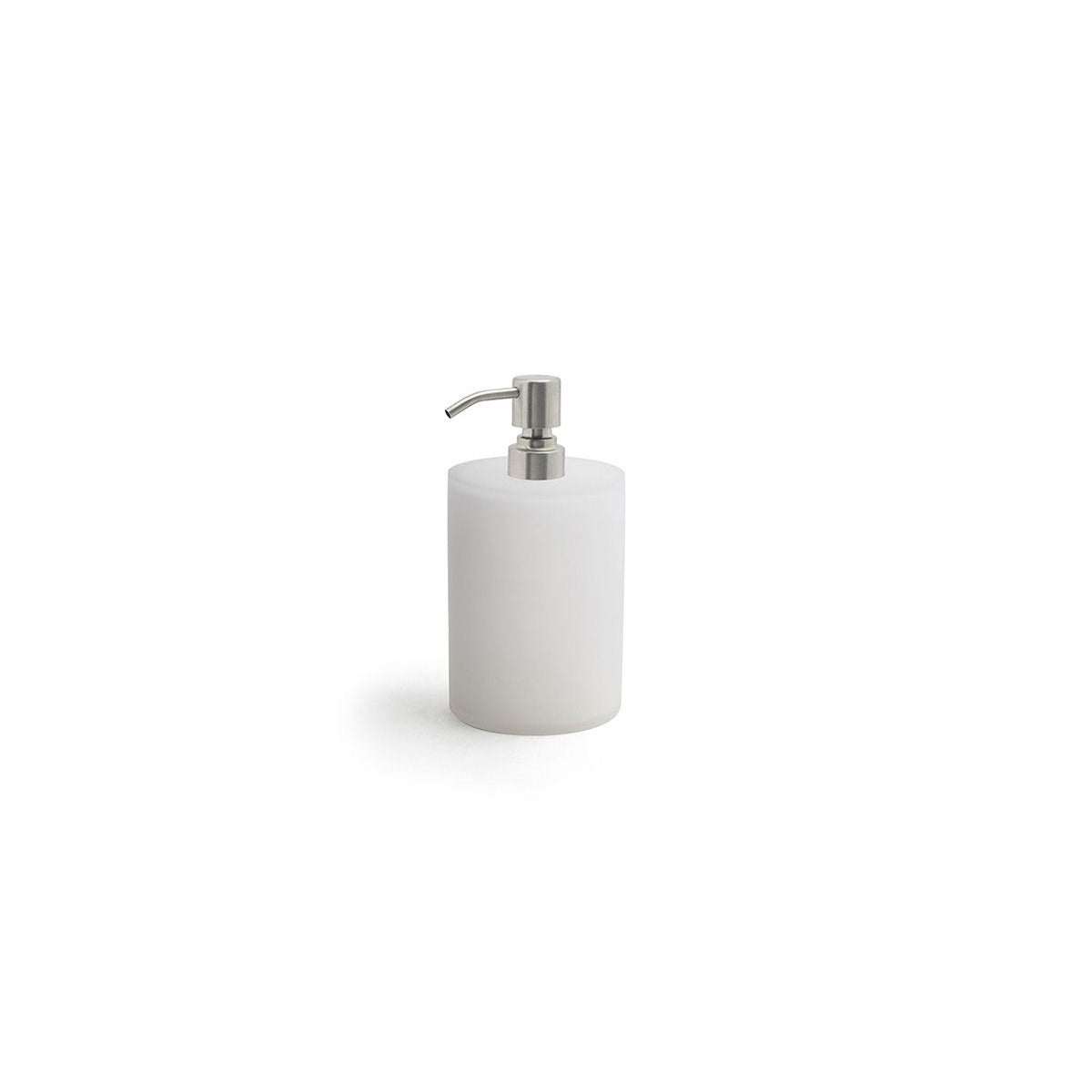 room360 Nassau Soap Dispenser, 28 fl. oz., White, 6/Case - Brushed Stainless