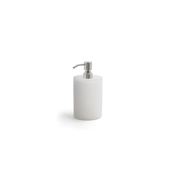 room360 Nassau Soap Dispenser, 28 fl. oz., White, 6/Case - Brushed Stainless