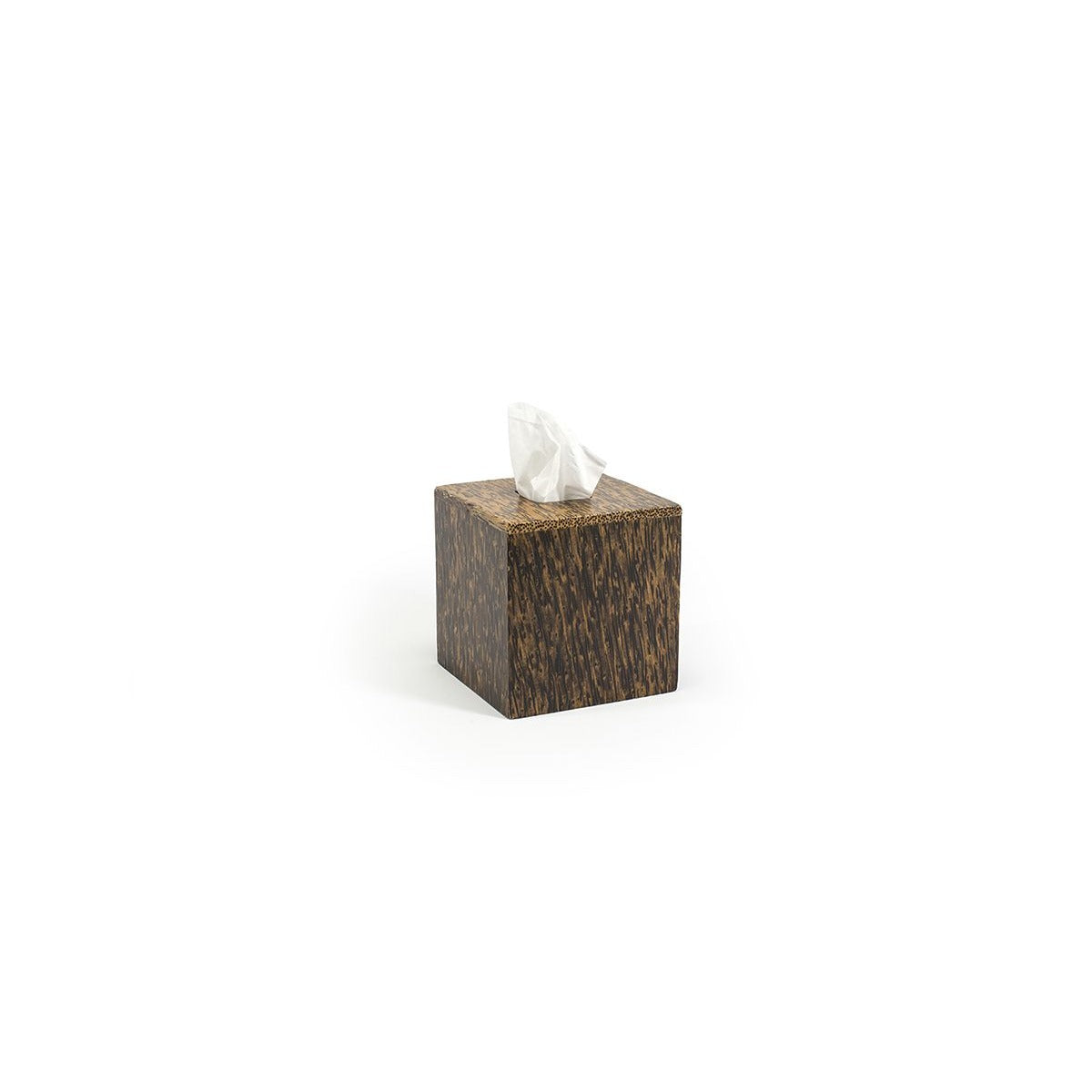room360 RTB003PWW21 Fiji Wood Tissue Box Cover, 5 1/4" x 5 1/4", Brown, 4/Pack - photo 2