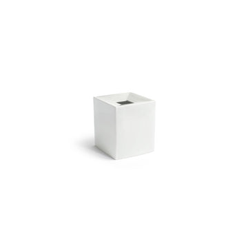 room360 RTB012WHP21 Lisbon Porcelain Tissue Box Cover, 5 1/2" x 5 1/2", White, 4/Pack - Default Title