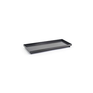 room360 Asheville Stainless Steel Amenity Tray, 4 3/4" x 12 1/4", 6/Case - Black