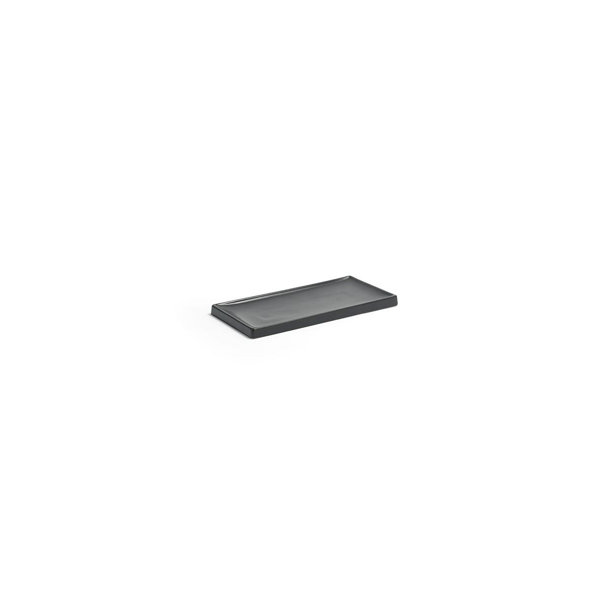 room360 Stoneware Composite Tray, 4" x 8 1/2", 6/Case - Black