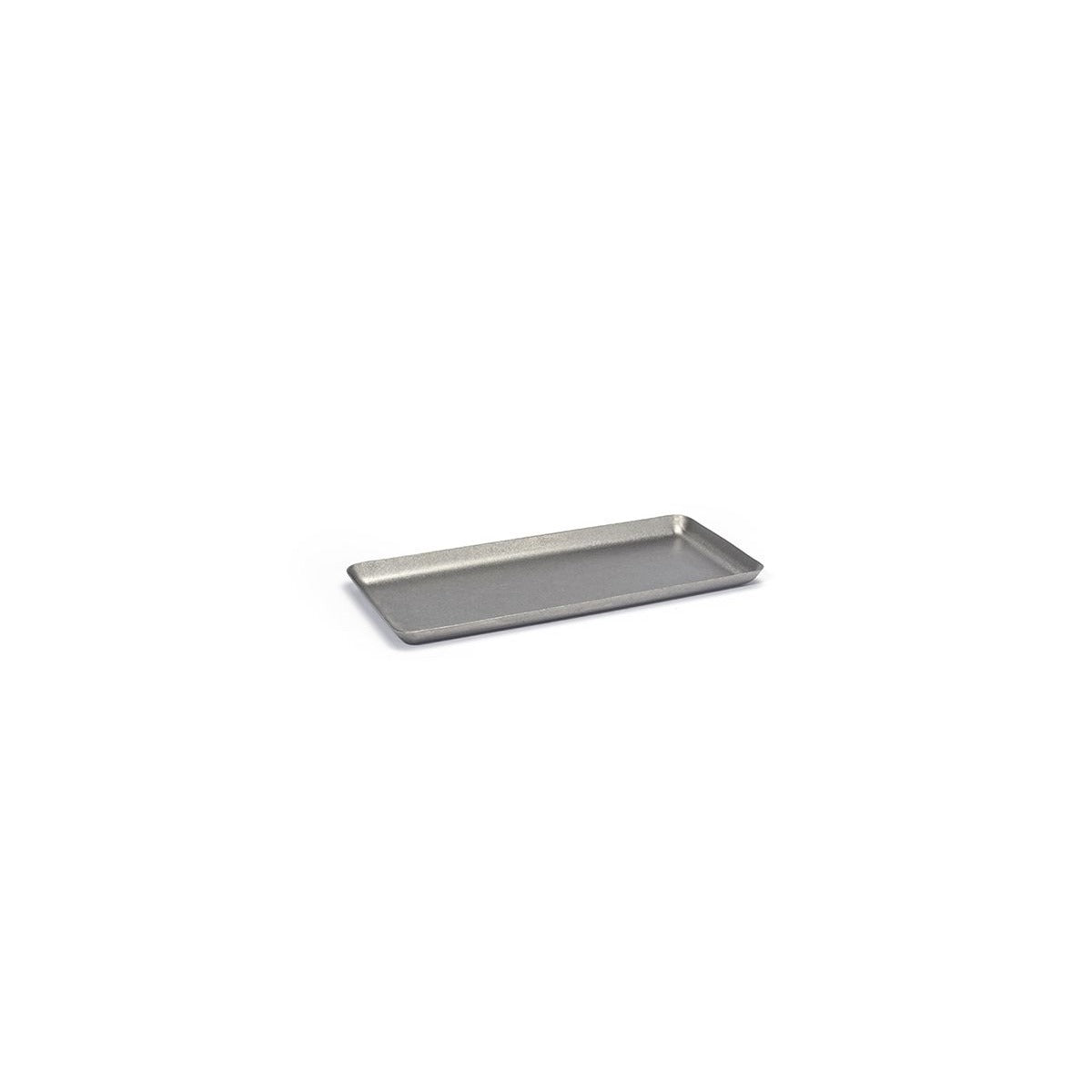 room360 Asheville Stainless Steel Amenity Tray, 4 1/2" x 10", 6/Case - 3/4" / Silver