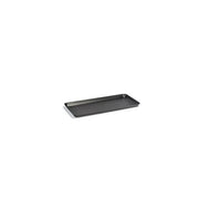 room360 Asheville Stainless Steel Amenity Tray, 4 1/2" x 10", 6/Case - 1/2" / Black
