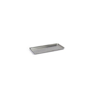 room360 Asheville Stainless Steel Amenity Tray, 4 1/2" x 10", 6/Case - 1/2" / Silver