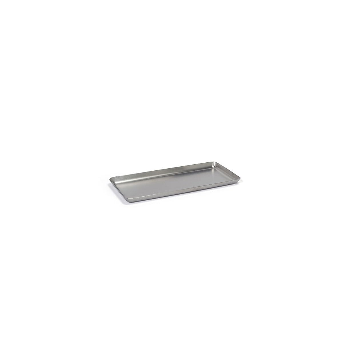 room360 Asheville Stainless Steel Amenity Tray, 4 1/2" x 10", 6/Case - 1/2" / Silver