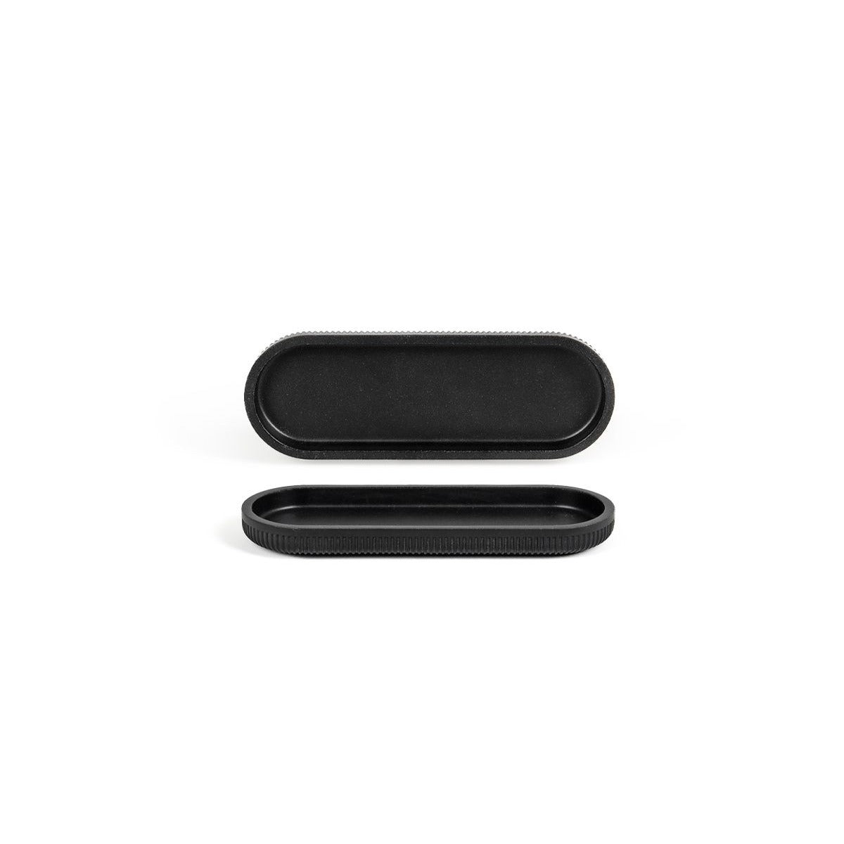 room360 Casablanca Resin Amenity Tray, 3 1/2" x 10", 6/Case - Black