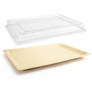Front of the House SCV050CLT28 Servewise PET Plastic Platter Lid, 11" x 15 3/4", Clear, 200/Case - Default Title