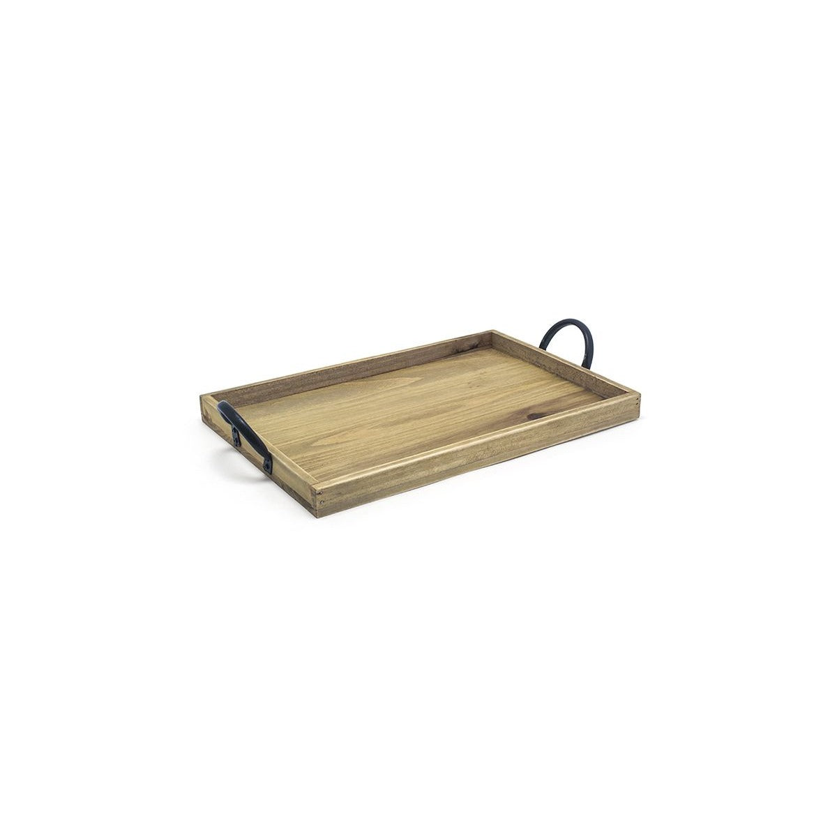 room360 Asheville Wood Serving Tray, Brown, 4/Case - 13"