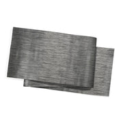 Front of the House Metroweave Vinyl Table Runner, 14" x 72", 2/Pack - Black Tweed