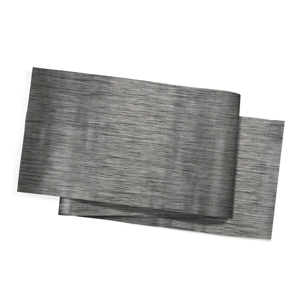 Front of the House Metroweave Vinyl Table Runner, 14" x 72", 2/Pack - Black Tweed