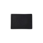 Reserve by Libbey Ignea Porcelain Platter, 3/4" High, Black, 12/Case - 7 1/8"