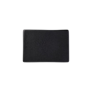 Reserve by Libbey Ignea Porcelain Platter, 3/4" High, Black, 12/Case - 7 1/8"