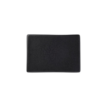 Reserve by Libbey Ignea Porcelain Platter, 3/4" High, Black, 12/Case - 7 1/8"