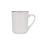 Libbey Porcelana Linea Porcelain Mug, 8.5 oz., 36/Case - Black Bright White White