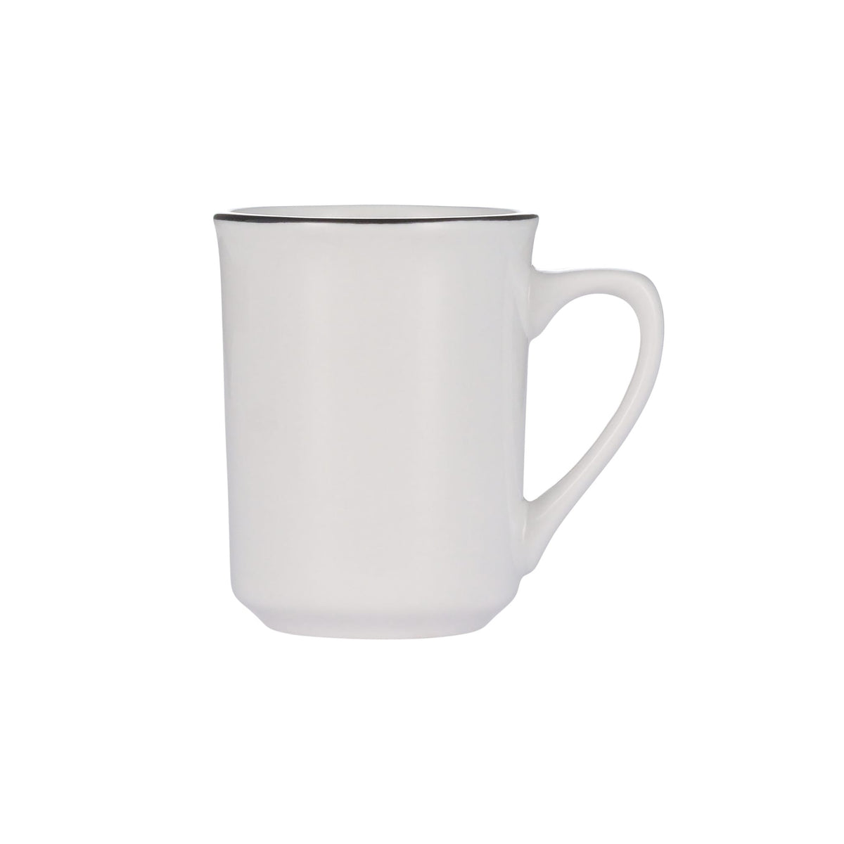 Libbey Porcelana Linea Porcelain Mug, 8.5 oz., 36/Case - Black Bright White White