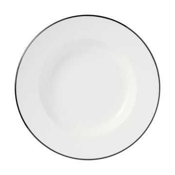 Libbey Porcelana Linea Porcelain Pasta Bowl, 20 oz., 12/Case - Black Bright White White