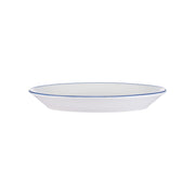 Libbey Porcelana Linea Porcelain Platter, 7 1/2" x 9 3/4", 24/Case - Blue Bright White White