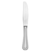 Libbey 407 Calais Stainless Steel Teaspoon, Silver, 12/Case - 9" Dessert Knife Pinched Bolster Serrated Blade