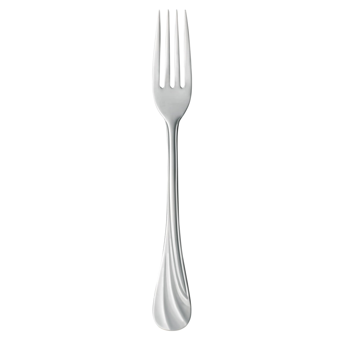 Libbey 491 Serenade Stainless Steel Teaspoon, Silver - 7 1/8" Utility Dessert Fork 12/Case