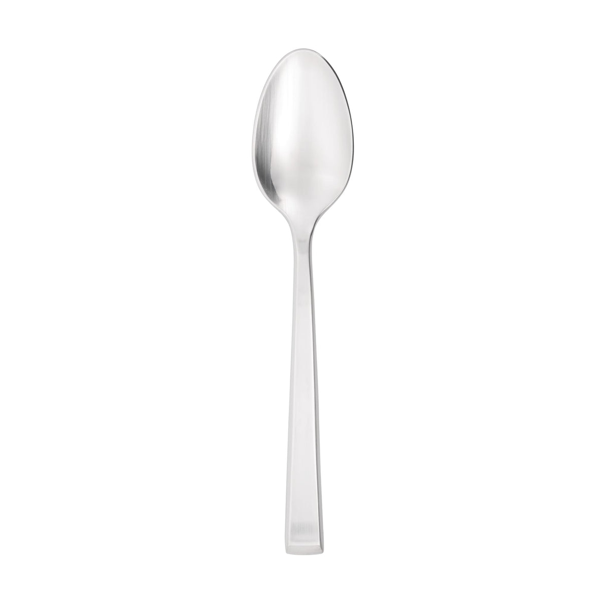 Libbey 649 Santorini Satin II Stainless Steel Teaspoon, Silver - 7 1/4" Dessert Spoon 12/Case