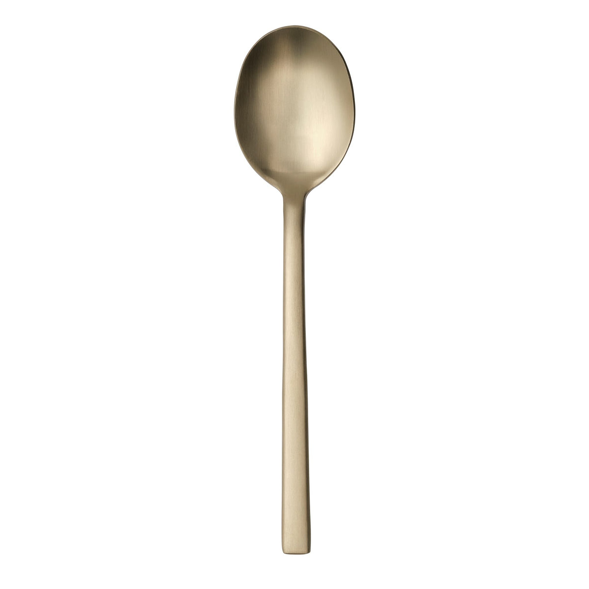 Libbey 763 Elexa Satin OR Stainless Steel Teaspoon, Gold - 8 1/8" Dessert Spoon 36/Case