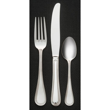 Libbey 774 Geneva Stainless Steel Teaspoon, Silver, 12/Case - 4 3/8" Demitasse Spoon