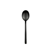 Libbey 863 Elexa Satin Noir Stainless Steel Teaspoon, Black - 8 1/8" Dinner Dessert Spoon 36/Case