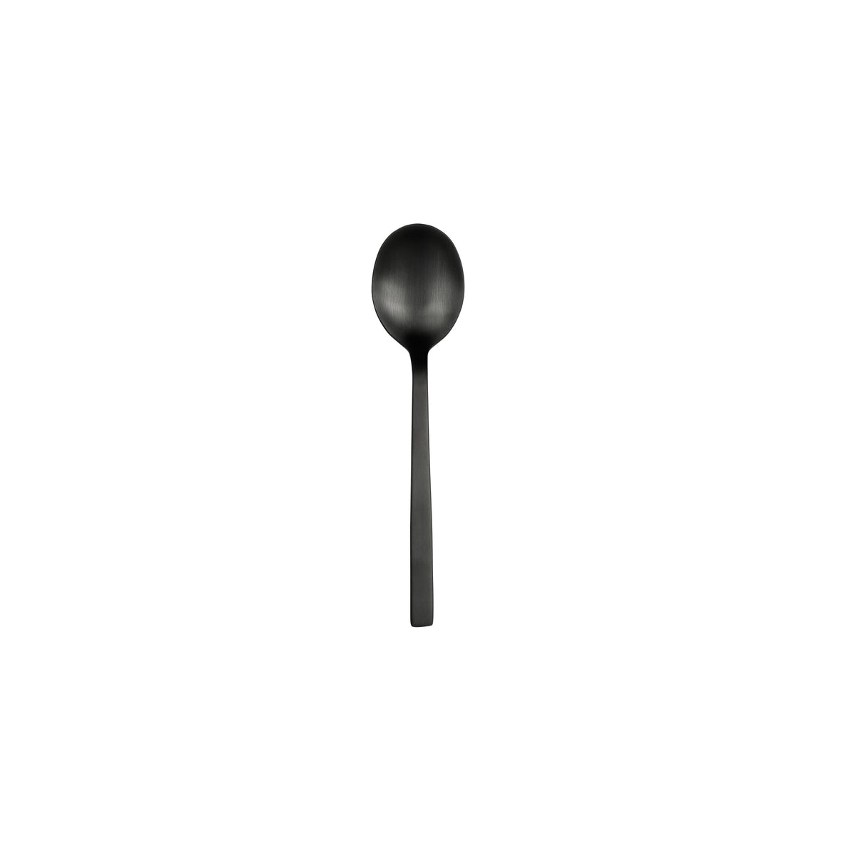 Libbey 863 Elexa Satin Noir Stainless Steel Teaspoon, Black - 7" Bouillon Spoon 36/Case