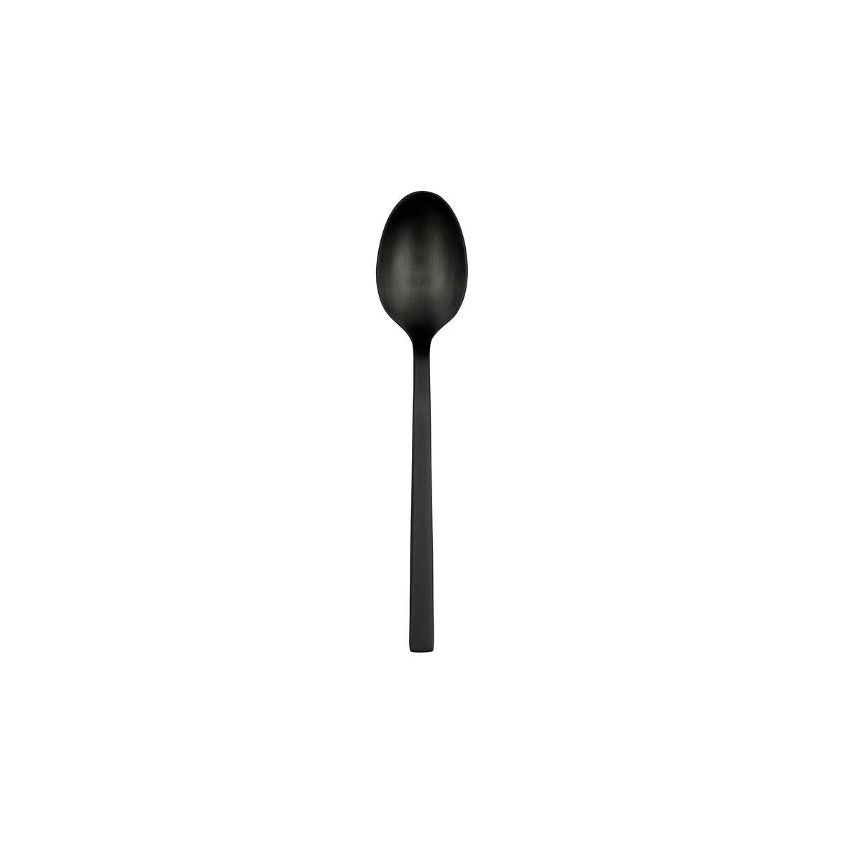 Libbey 863 Elexa Satin Noir Stainless Steel Teaspoon, Black - 7 1/4" Oval Dinner Spoon 36/Case