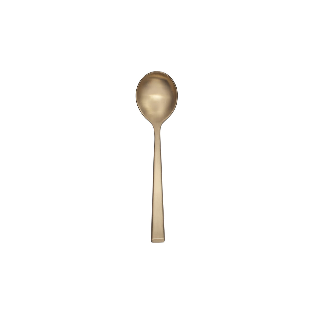 Reserve by Libbey 902 Santorini Stainless Steel Teaspoon, Gold - 6 1/8" Bouillon Spoon 12/Case