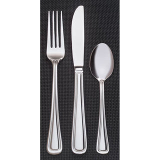 Libbey 918 Classic Rim Stainless Steel Teaspoon, Silver, 36/Case - 4 1/4" Demitasse Spoon