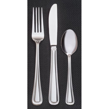 Libbey 918 Classic Rim Stainless Steel Teaspoon, Silver, 36/Case - 4 1/4" Demitasse Spoon