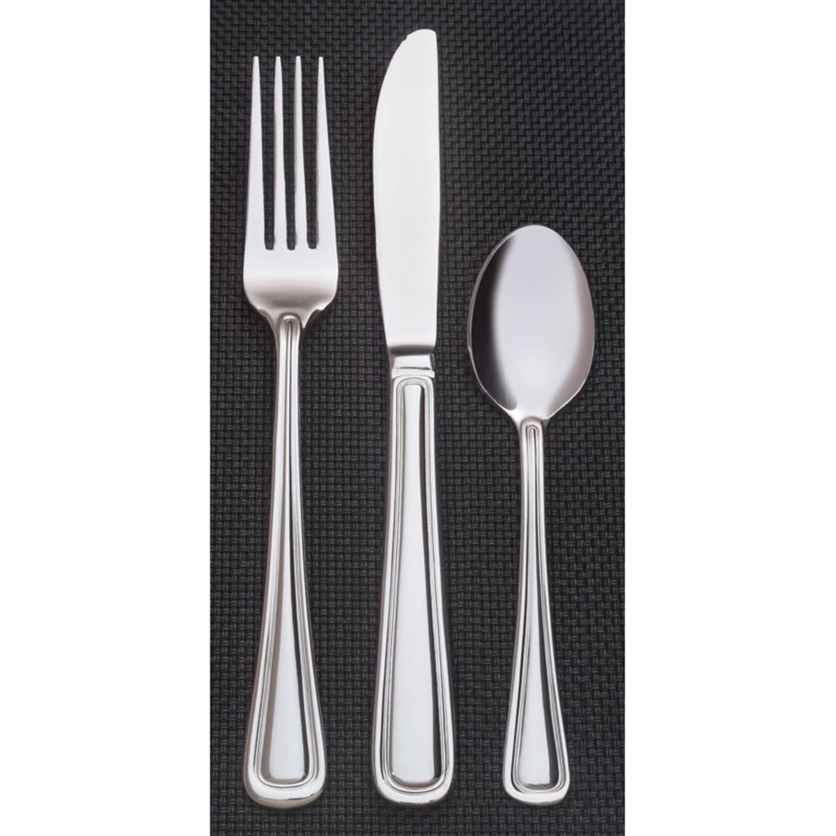 Libbey 918 Classic Rim Stainless Steel Teaspoon, Silver, 36/Case - 6 1/2" Salad Fork