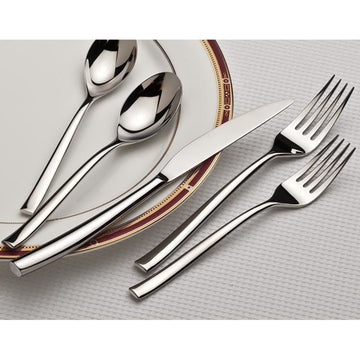 Libbey 930 Briossa Stainless Steel Teaspoon, Silver, 12/Case - 6 1/8" Bouillon Spoon