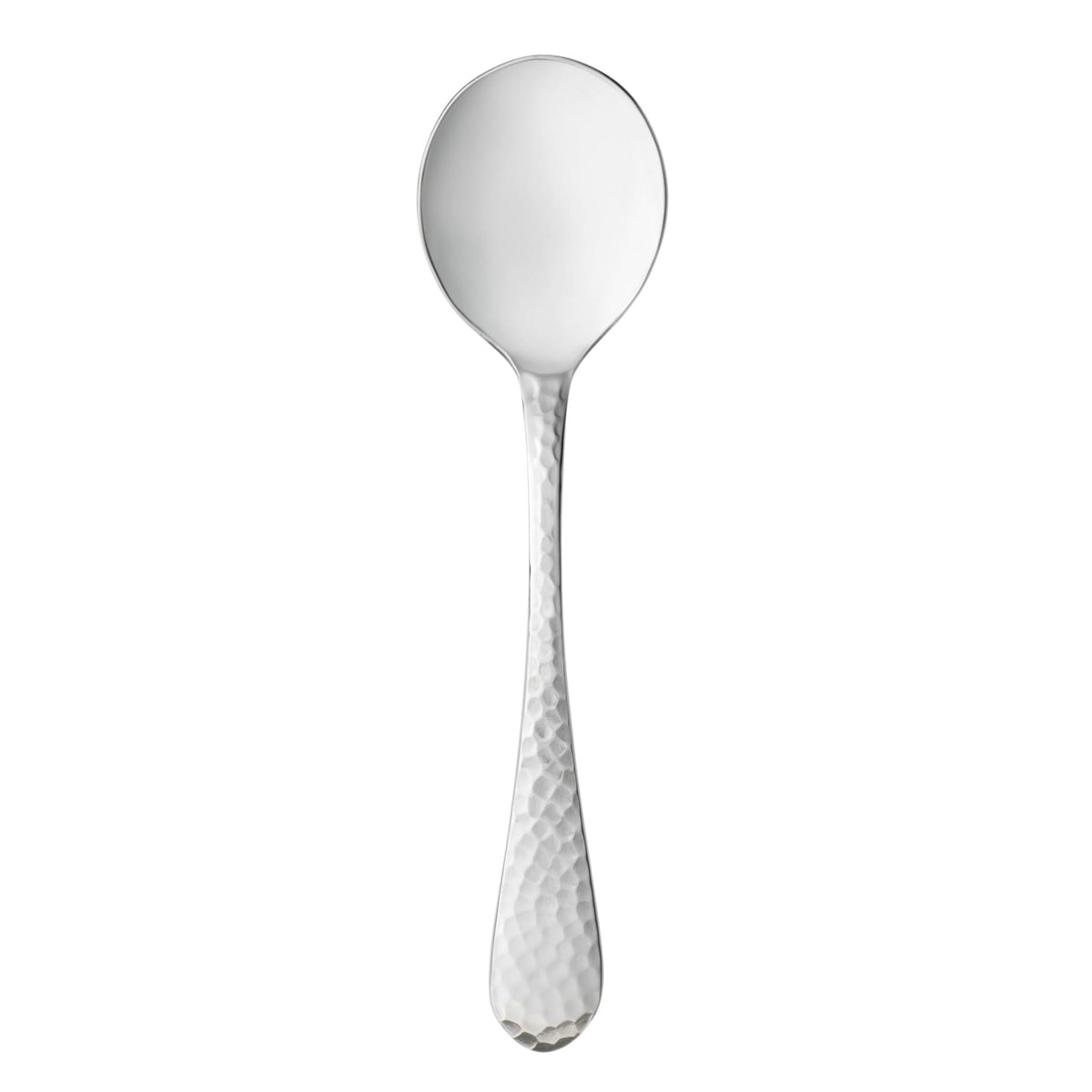Reserve by Libbey 949 Tessellate Stainless Steel Teaspoon, Silver, 12/Case - 5 3/4" Bouillon Spoon