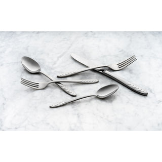 Reserve by Libbey 950 Caparica Stainless Steel Teaspoon, Silver, 12/Case - 4 3/8" Demitasse Spoon