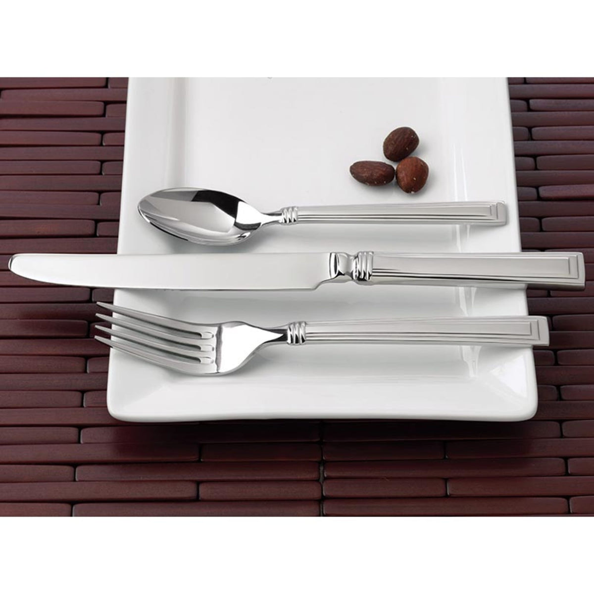 Libbey 977 Slate Stainless Steel Teaspoon, Silver, 36/Case - 5 7/8" Cocktail Fork